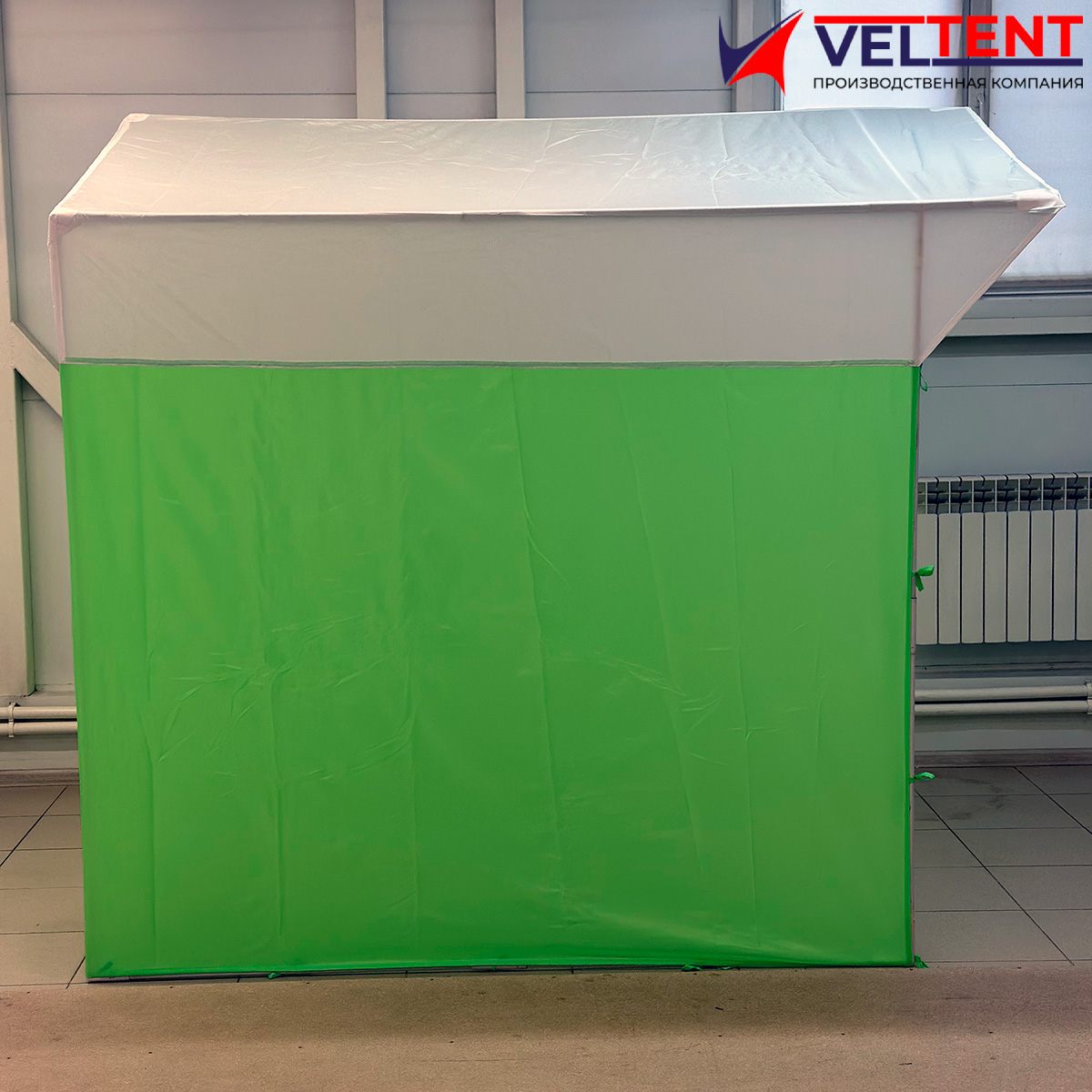 Торговая палатка VELTENT 2х3 м с каркасом, бело-салатовая 2 Торговая палатка VELTENT 2х3 м с каркасом, бело-салатовая — изображение 2